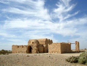 Jordánsko - pouštní zámek Kusajr Amra 